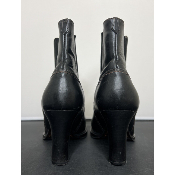 Cole Haan Women's Sz 8B Black Leather Vibram Sole Slip On Stretch Ankle Booties - Picture 5 of 10